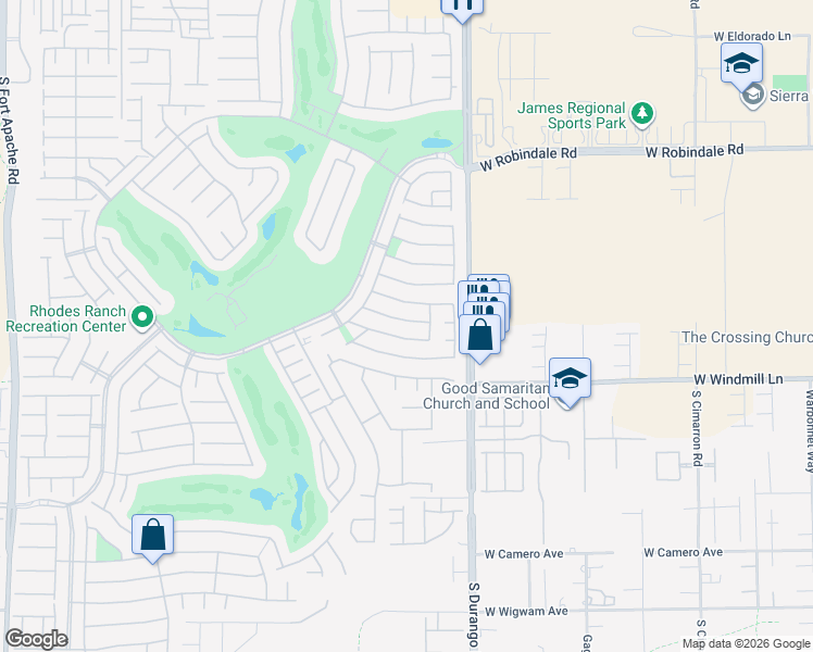 map of restaurants, bars, coffee shops, grocery stores, and more near 293 Sea Rim Avenue in Las Vegas