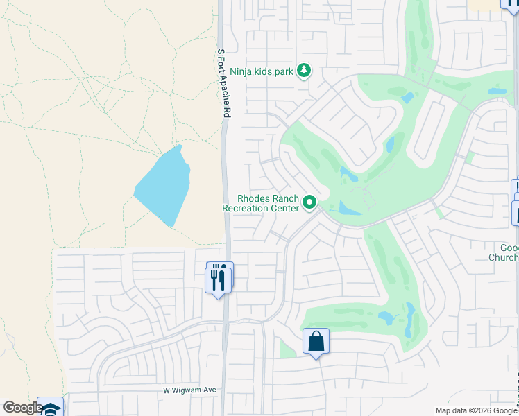 map of restaurants, bars, coffee shops, grocery stores, and more near 349 Dogleg Drive in Las Vegas