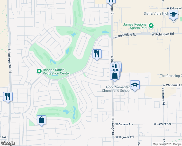 map of restaurants, bars, coffee shops, grocery stores, and more near 212 Waterton Lakes Avenue in Las Vegas