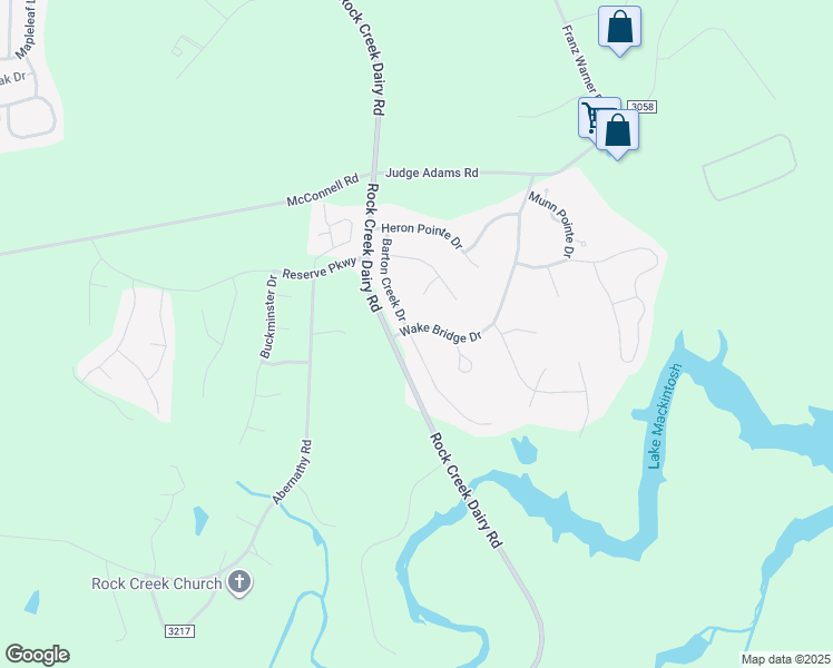 map of restaurants, bars, coffee shops, grocery stores, and more near 6709 Barton Creek Drive in Whitsett