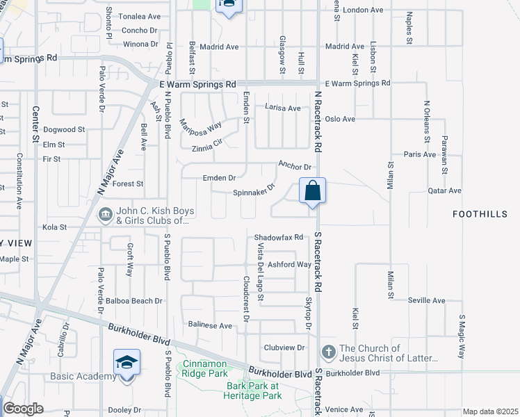 map of restaurants, bars, coffee shops, grocery stores, and more near 947 Clipper Drive in Henderson
