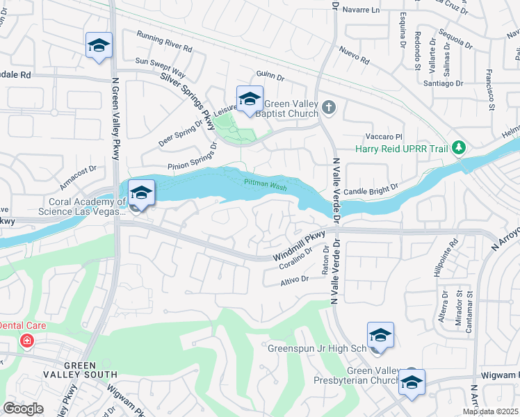 map of restaurants, bars, coffee shops, grocery stores, and more near 256 Garfield Drive in Henderson