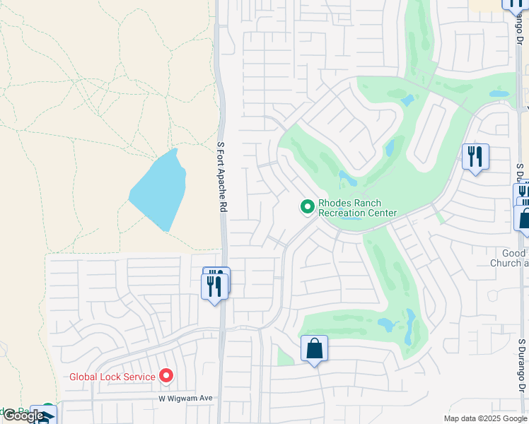 map of restaurants, bars, coffee shops, grocery stores, and more near 292 Broken Par Drive in Las Vegas