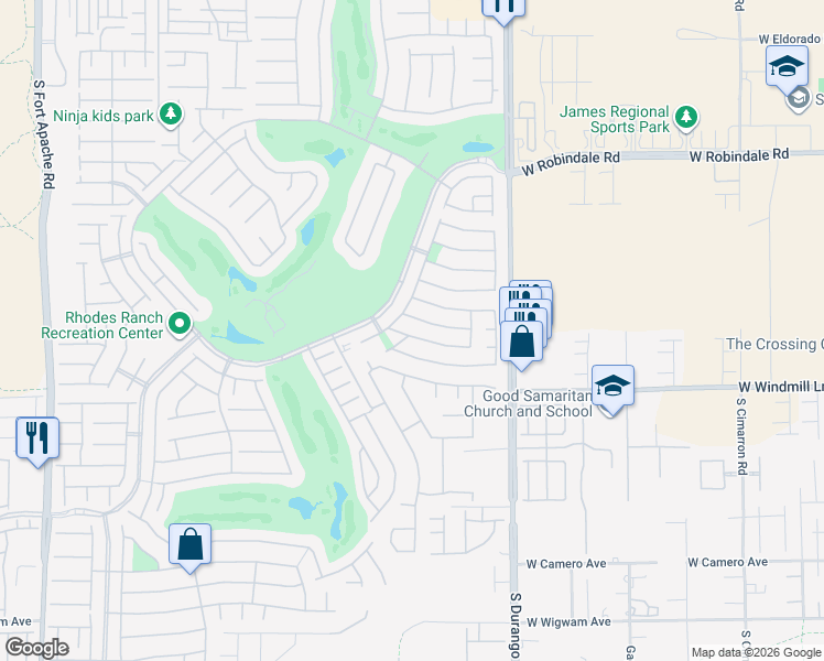 map of restaurants, bars, coffee shops, grocery stores, and more near 220 Tayman Park Avenue in Las Vegas