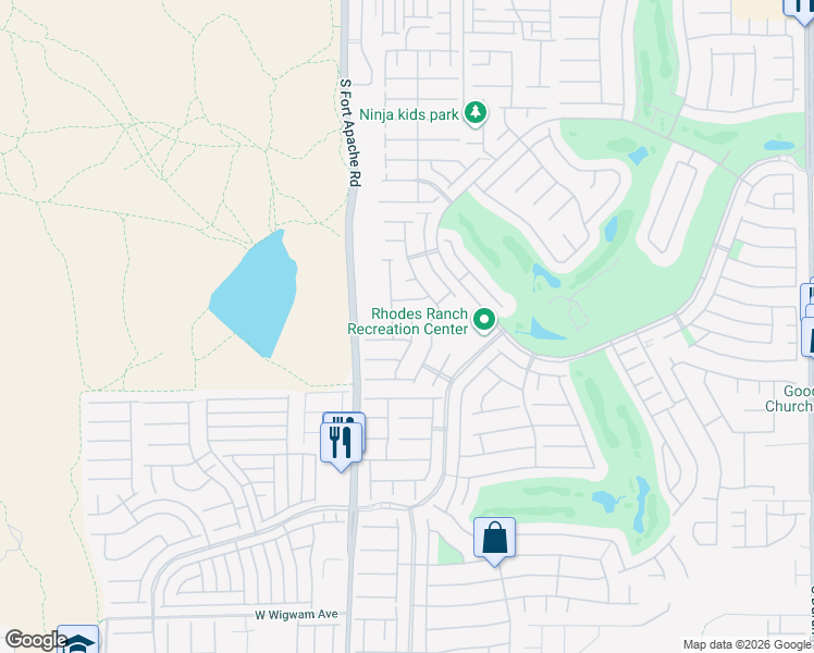 map of restaurants, bars, coffee shops, grocery stores, and more near 349 Dogleg Drive in Las Vegas