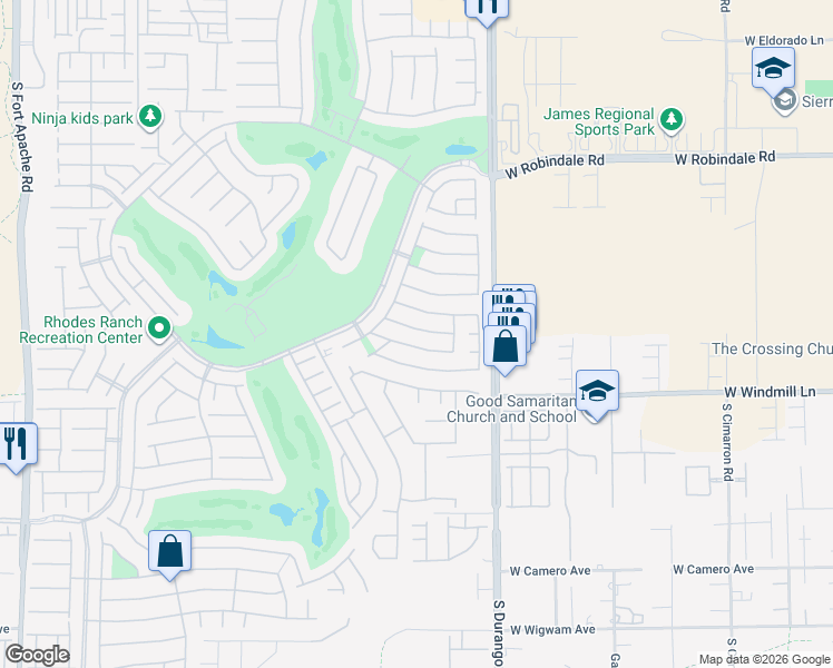 map of restaurants, bars, coffee shops, grocery stores, and more near 220 Tayman Park Avenue in Las Vegas