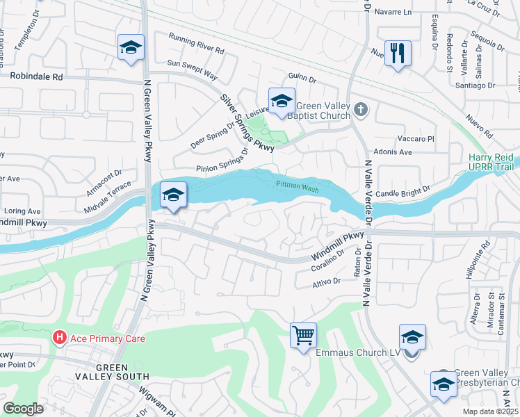 map of restaurants, bars, coffee shops, grocery stores, and more near 239 Ocotillo Pointe Terrace in Henderson
