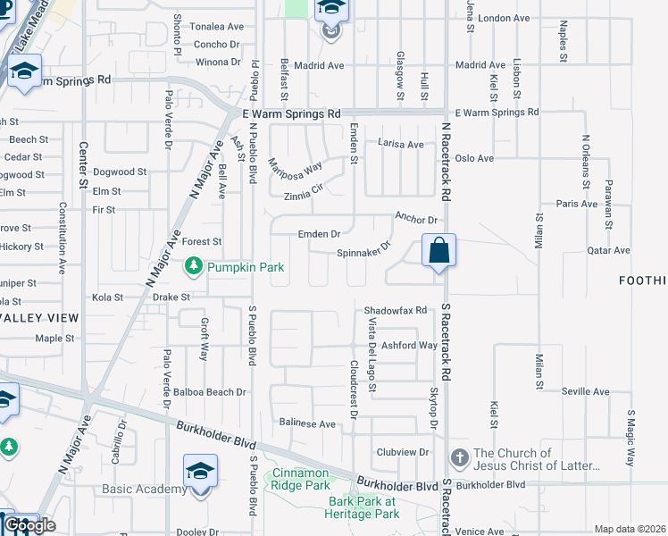 map of restaurants, bars, coffee shops, grocery stores, and more near 110 Spinnaker Drive in Henderson