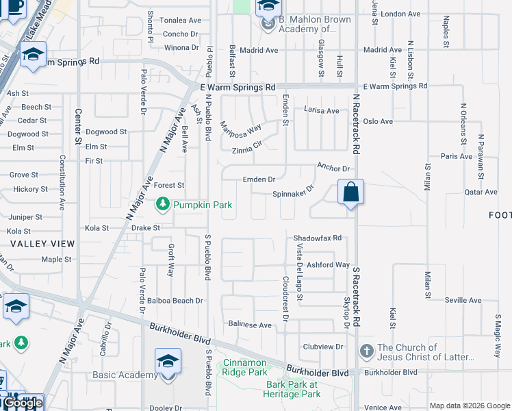 map of restaurants, bars, coffee shops, grocery stores, and more near 110 Spinnaker Drive in Henderson