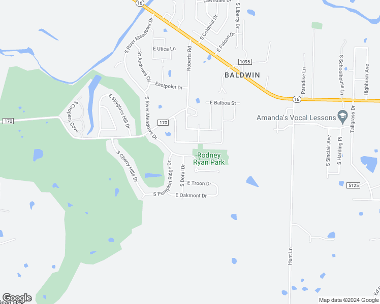 map of restaurants, bars, coffee shops, grocery stores, and more near 1846 South River Meadows Drive in Fayetteville