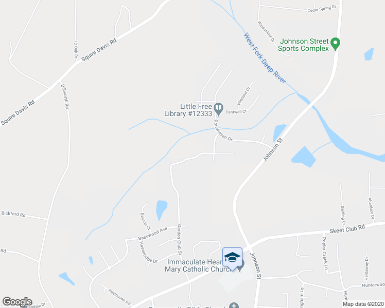 map of restaurants, bars, coffee shops, grocery stores, and more near 4503 Garden Club Street in High Point