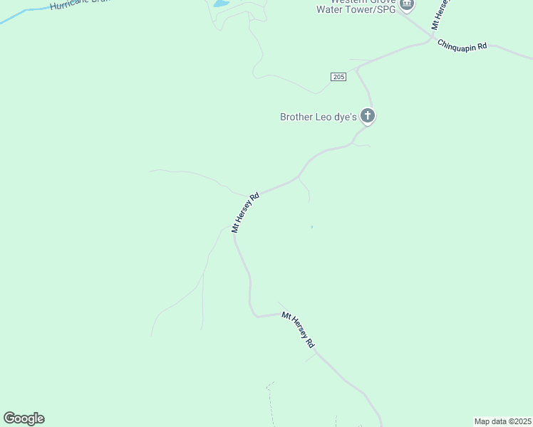 map of restaurants, bars, coffee shops, grocery stores, and more near Mount Hersey Road in Western Grove