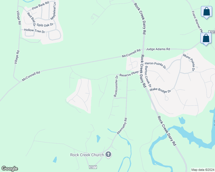 map of restaurants, bars, coffee shops, grocery stores, and more near 1913 Pavilion Drive in Whitsett