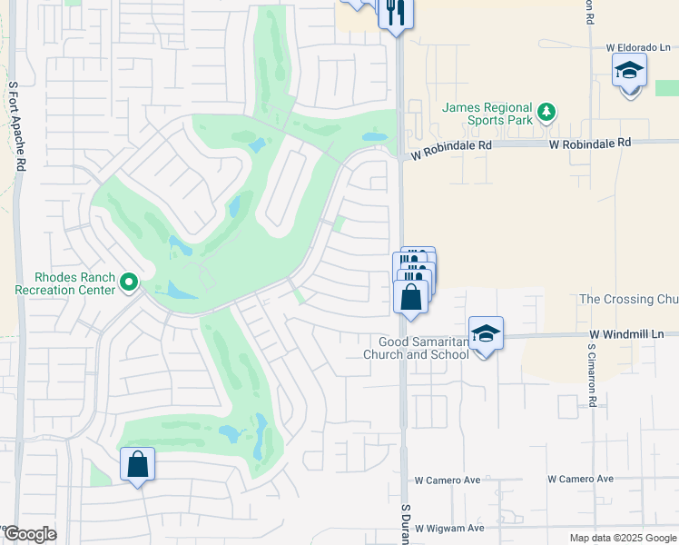 map of restaurants, bars, coffee shops, grocery stores, and more near 265 Blackstone River Avenue in Las Vegas