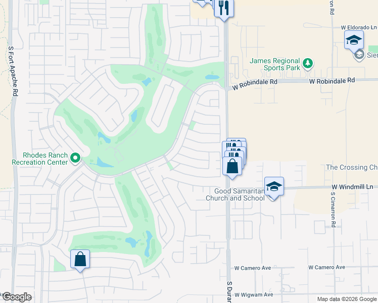 map of restaurants, bars, coffee shops, grocery stores, and more near 245 Blackstone River Avenue in Las Vegas
