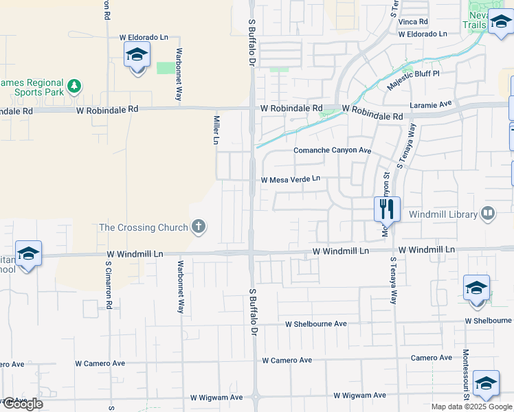 map of restaurants, bars, coffee shops, grocery stores, and more near 7977 Mountain Lilac Street in Las Vegas