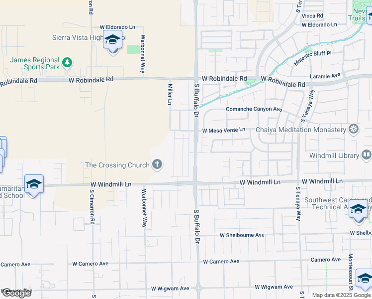 map of restaurants, bars, coffee shops, grocery stores, and more near 7977 Texas Hills Street in Spring Valley