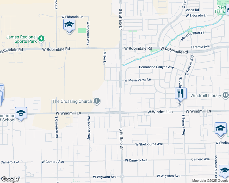 map of restaurants, bars, coffee shops, grocery stores, and more near 7977 Texas Hills Street in Spring Valley