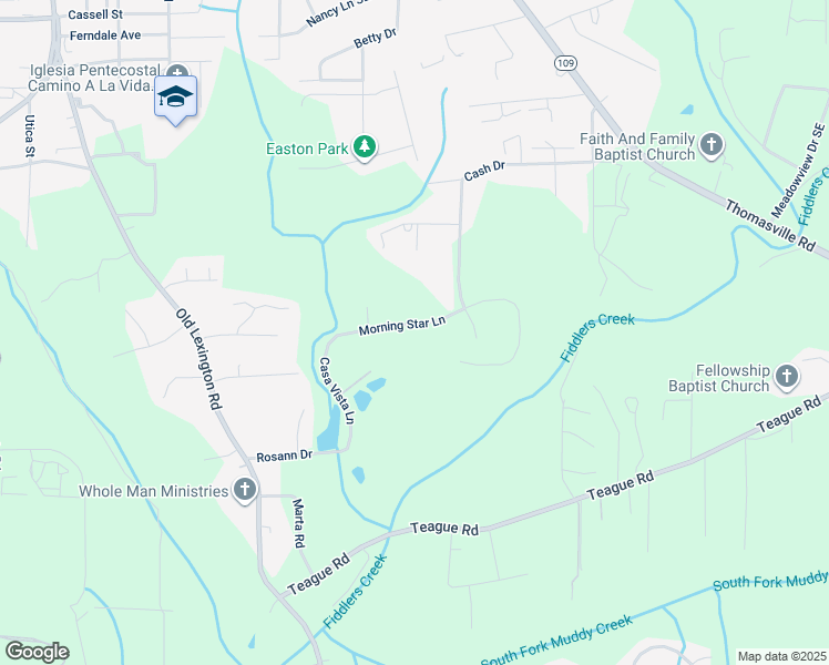 map of restaurants, bars, coffee shops, grocery stores, and more near 1230 Morning Star Lane in Winston-Salem
