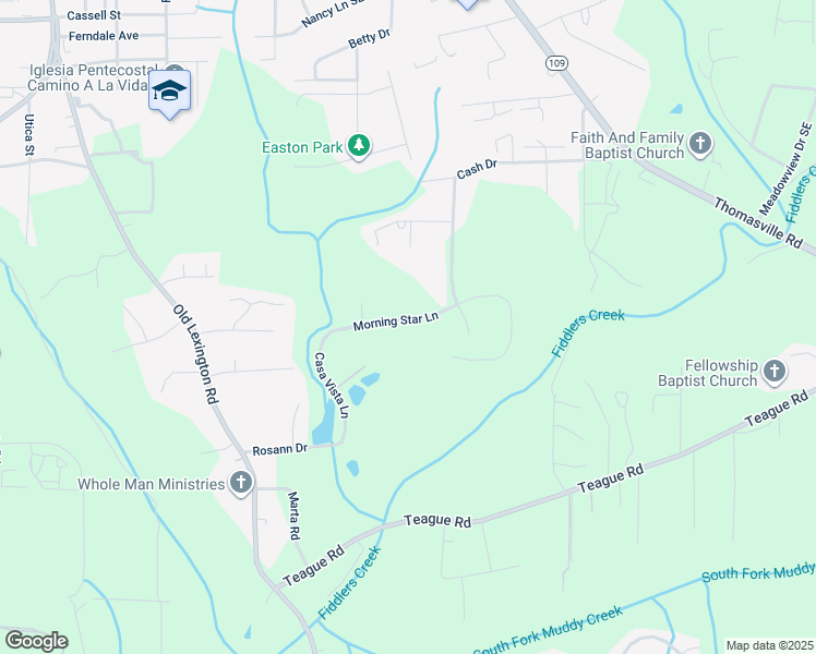 map of restaurants, bars, coffee shops, grocery stores, and more near 1230 Morning Star Lane in Winston-Salem