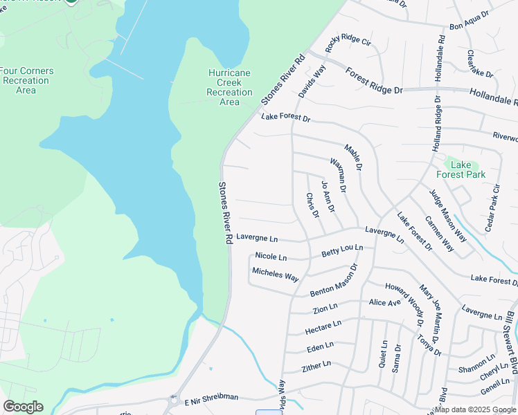map of restaurants, bars, coffee shops, grocery stores, and more near 1815 Rory Cove in La Vergne