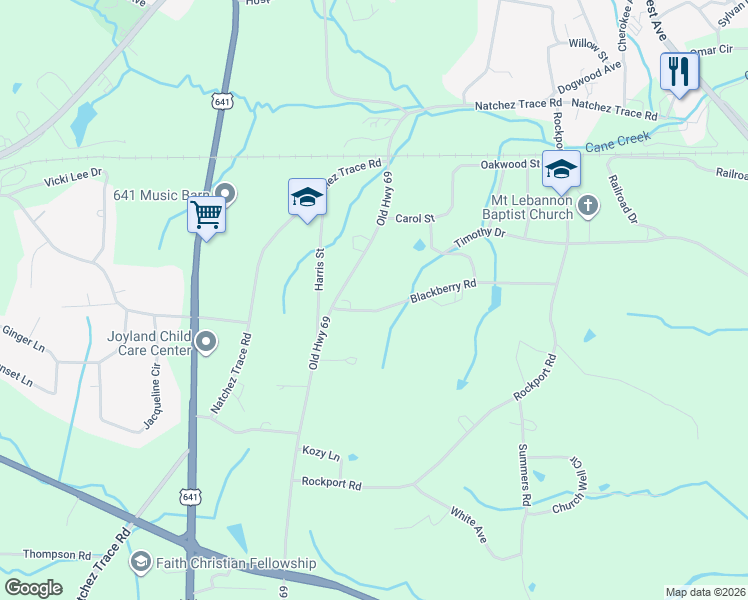 map of restaurants, bars, coffee shops, grocery stores, and more near 450 Blackberry Road in Camden