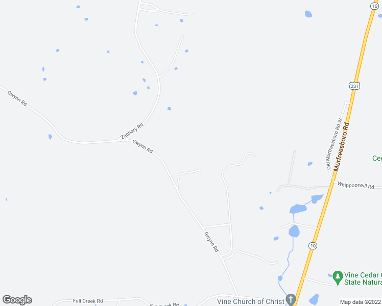 map of restaurants, bars, coffee shops, grocery stores, and more near 205 Gwynn Road in Lebanon