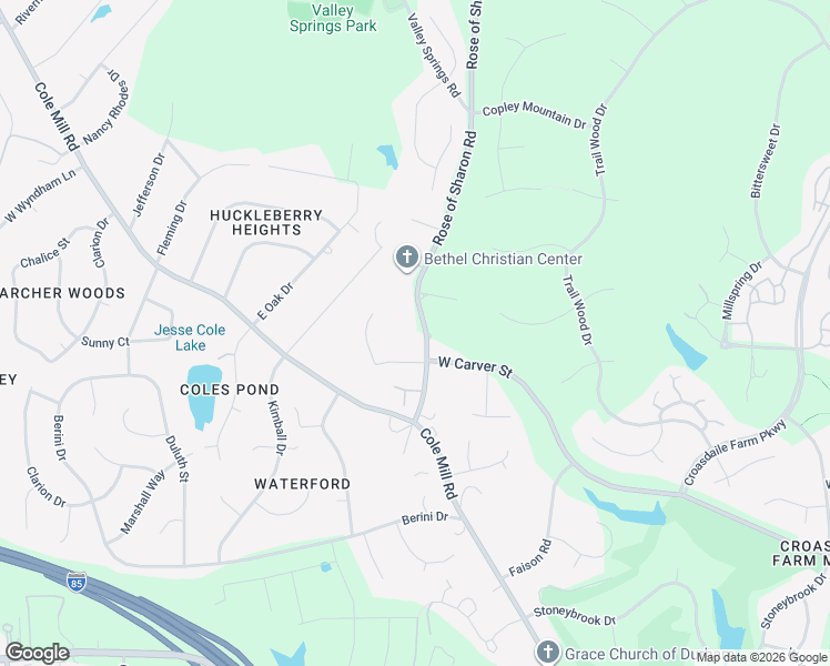 map of restaurants, bars, coffee shops, grocery stores, and more near 3527 Rose of Sharon Road in Durham