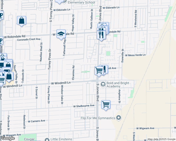 map of restaurants, bars, coffee shops, grocery stores, and more near 8024 Flower Seeds Street in Las Vegas