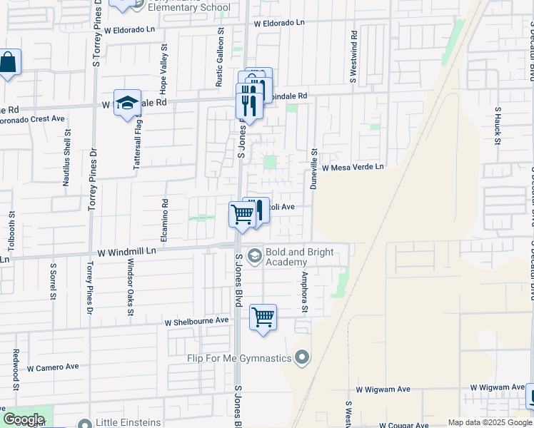 map of restaurants, bars, coffee shops, grocery stores, and more near 5984 Secret Island Drive in Las Vegas