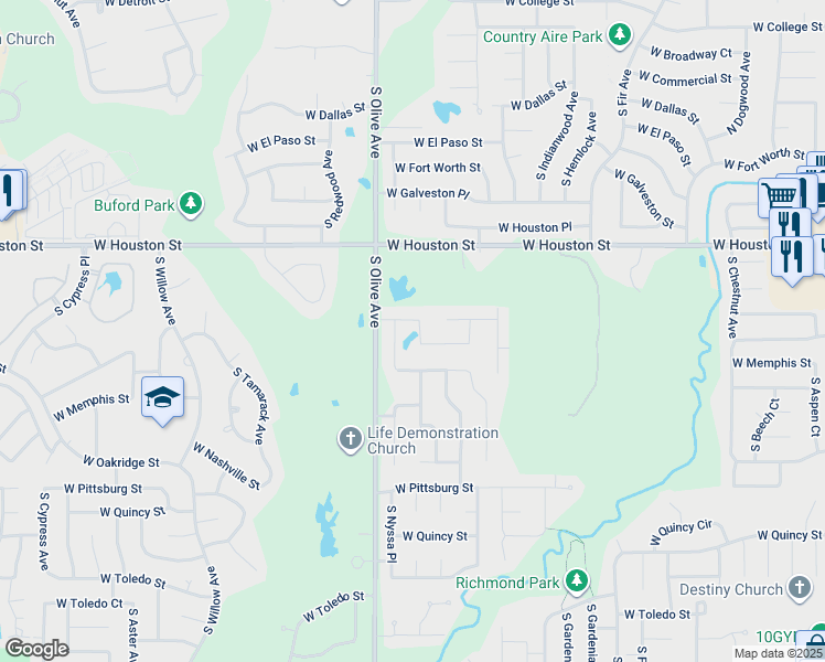 map of restaurants, bars, coffee shops, grocery stores, and more near 914 South Magnolia Place in Broken Arrow