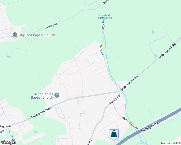 map of restaurants, bars, coffee shops, grocery stores, and more near 6301 Sharae Drive in Knoxville