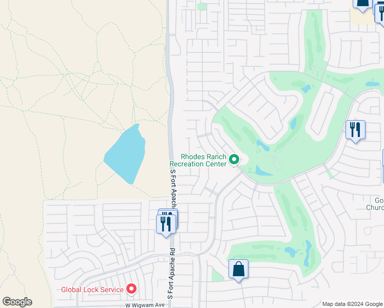map of restaurants, bars, coffee shops, grocery stores, and more near 236 Fairway Woods Drive in Las Vegas