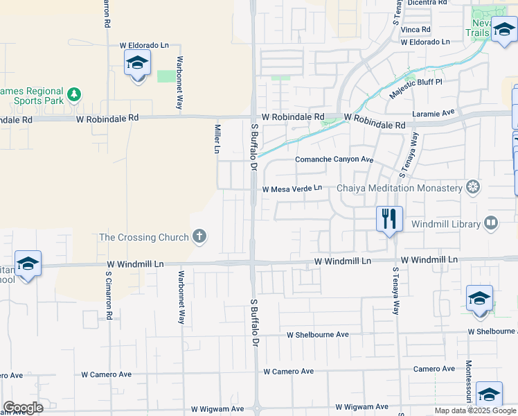 map of restaurants, bars, coffee shops, grocery stores, and more near 7953 Mountain Lilac Street in Las Vegas