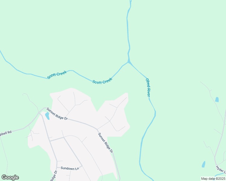 map of restaurants, bars, coffee shops, grocery stores, and more near 311 Obed Point in Crossville