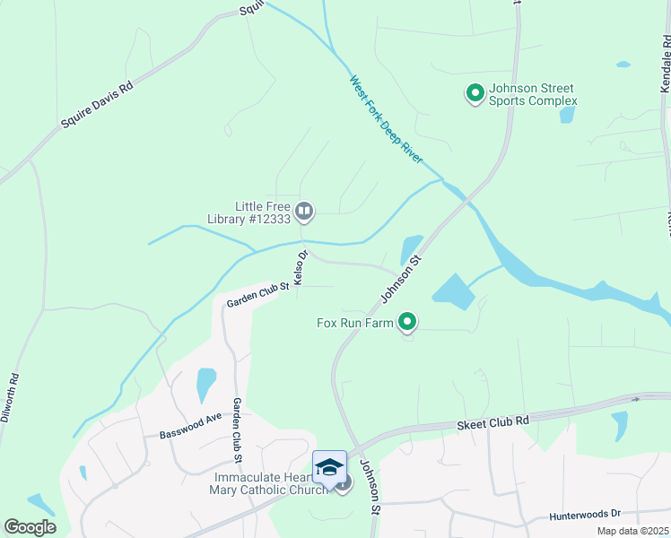 map of restaurants, bars, coffee shops, grocery stores, and more near 1554 Pondhaven Drive in High Point