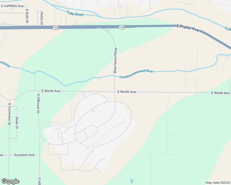 map of restaurants, bars, coffee shops, grocery stores, and more near 26501 Avenue 140 in Porterville