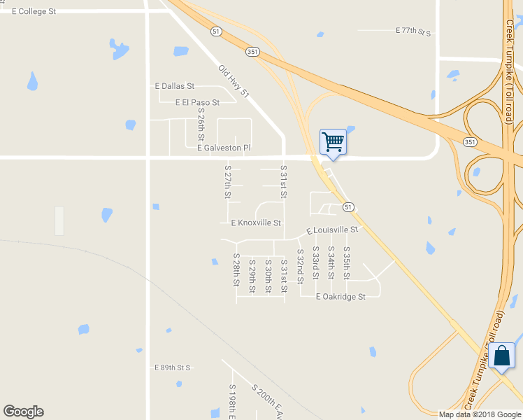 map of restaurants, bars, coffee shops, grocery stores, and more near 901 South 30th Street in Broken Arrow