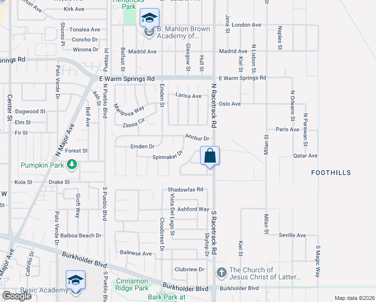 map of restaurants, bars, coffee shops, grocery stores, and more near 155 Spinnaker Drive in Henderson
