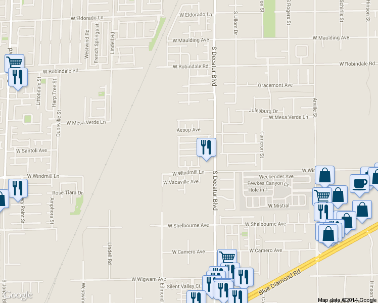 map of restaurants, bars, coffee shops, grocery stores, and more near 5087 Lime Kiln Avenue in Las Vegas