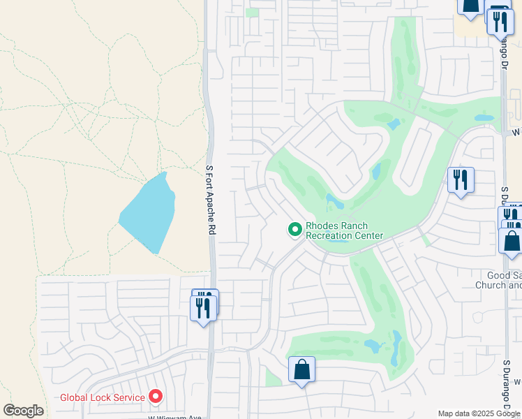 map of restaurants, bars, coffee shops, grocery stores, and more near 236 Dogleg Drive in Las Vegas