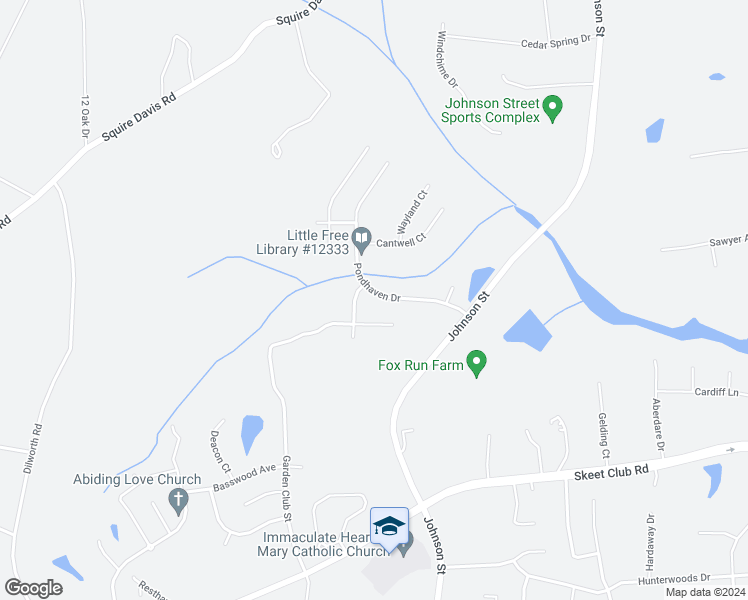 map of restaurants, bars, coffee shops, grocery stores, and more near 1538 Pondhaven Drive in High Point