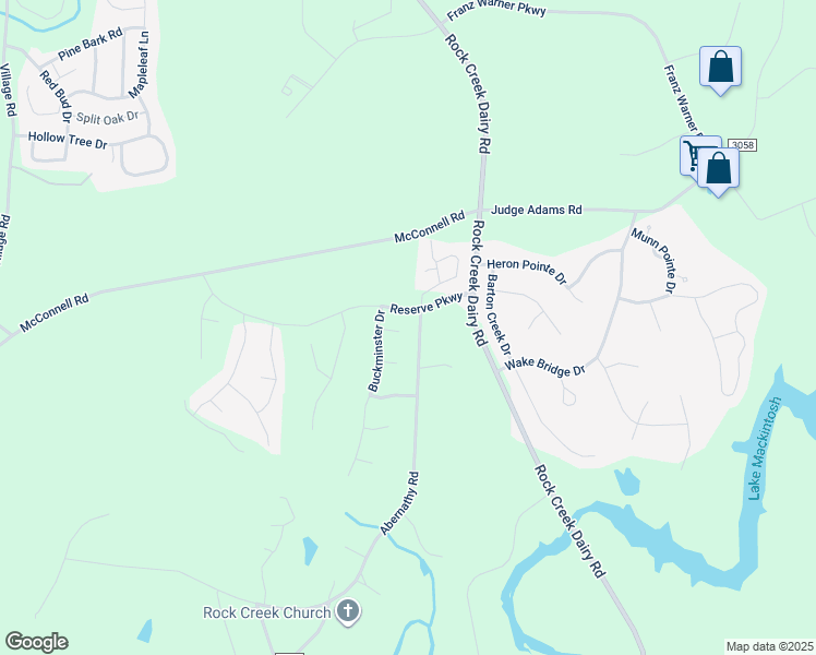 map of restaurants, bars, coffee shops, grocery stores, and more near 6507 Collonade Court in Whitsett