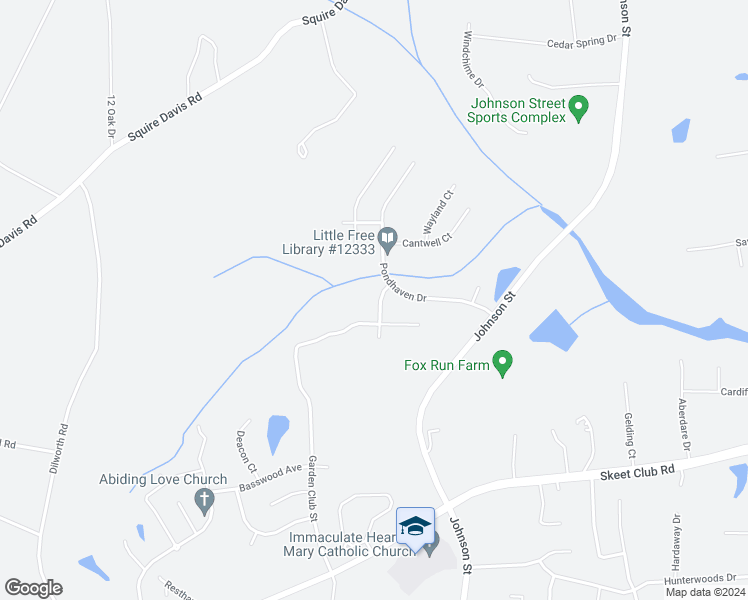 map of restaurants, bars, coffee shops, grocery stores, and more near 4385 Kelso Drive in High Point