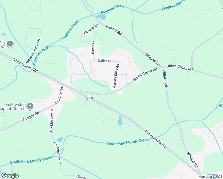 map of restaurants, bars, coffee shops, grocery stores, and more near 2516 Union Cross Road in Winston-Salem
