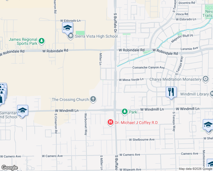 map of restaurants, bars, coffee shops, grocery stores, and more near 7939 Terra Barossa Street in Las Vegas