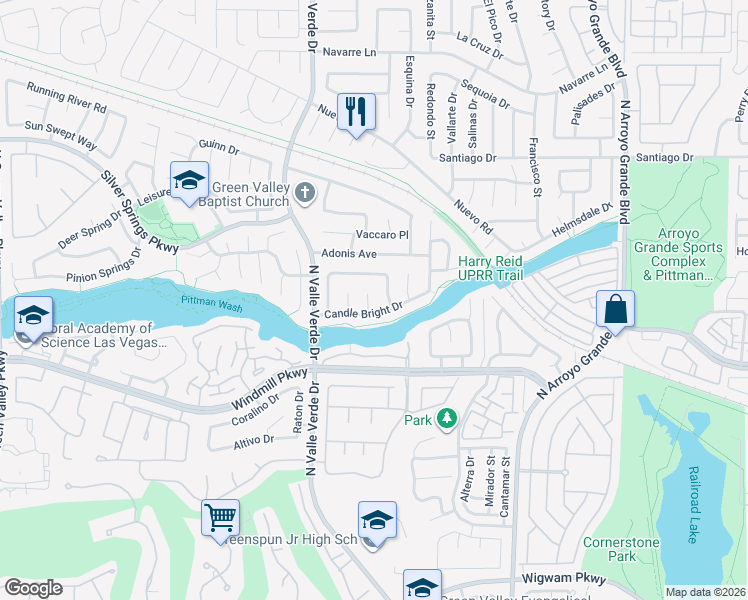 map of restaurants, bars, coffee shops, grocery stores, and more near 234 Innsdale Court in Henderson