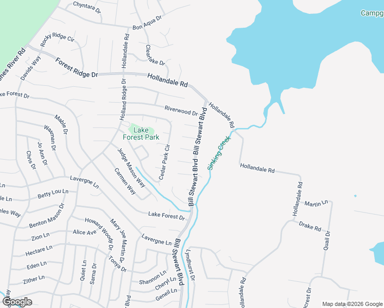 map of restaurants, bars, coffee shops, grocery stores, and more near 106 Redbud Lane in La Vergne