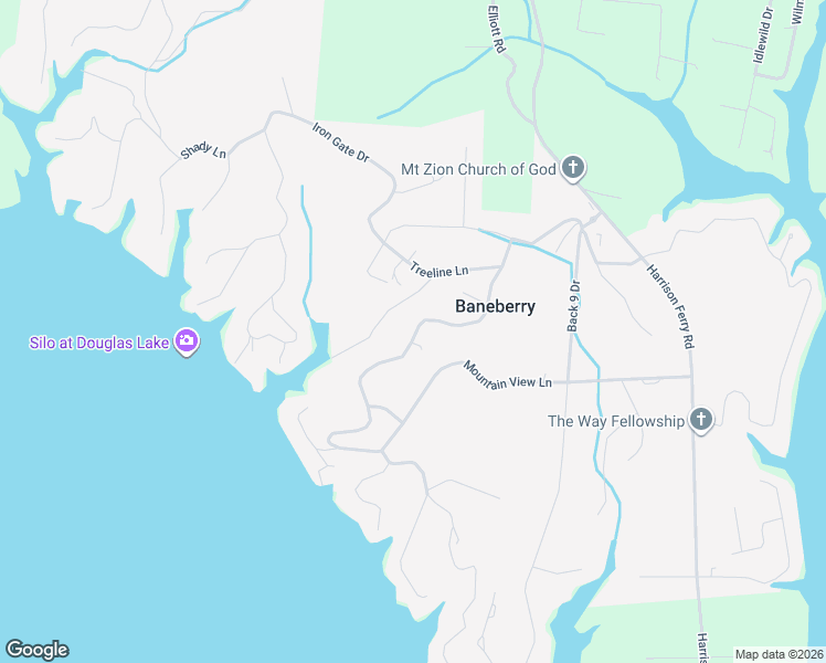 map of restaurants, bars, coffee shops, grocery stores, and more near 504 Timberline Drive in Baneberry
