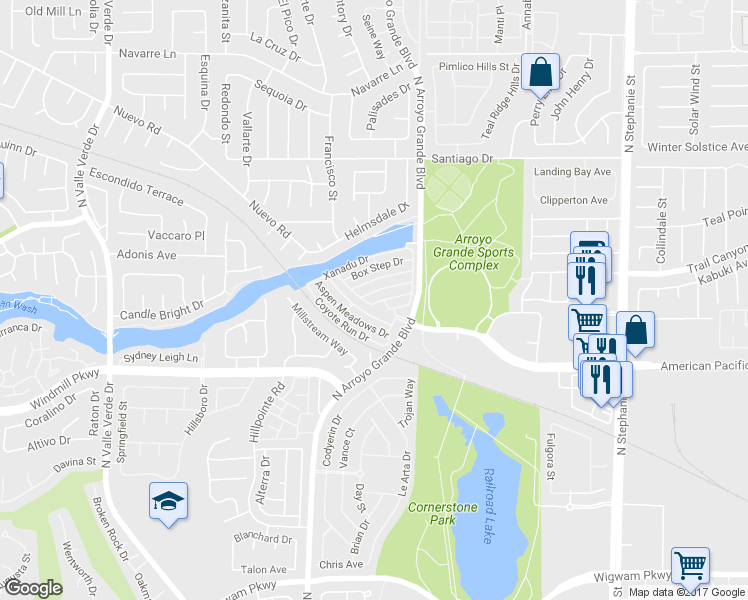 map of restaurants, bars, coffee shops, grocery stores, and more near 1620 Coal Valley Drive in Henderson
